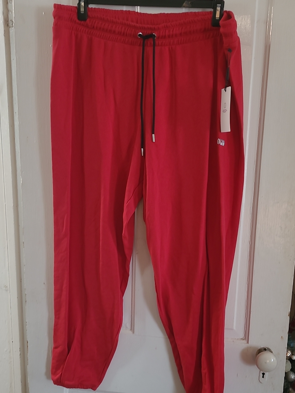 DKNY Red Men's Drawstring Jogger Pants